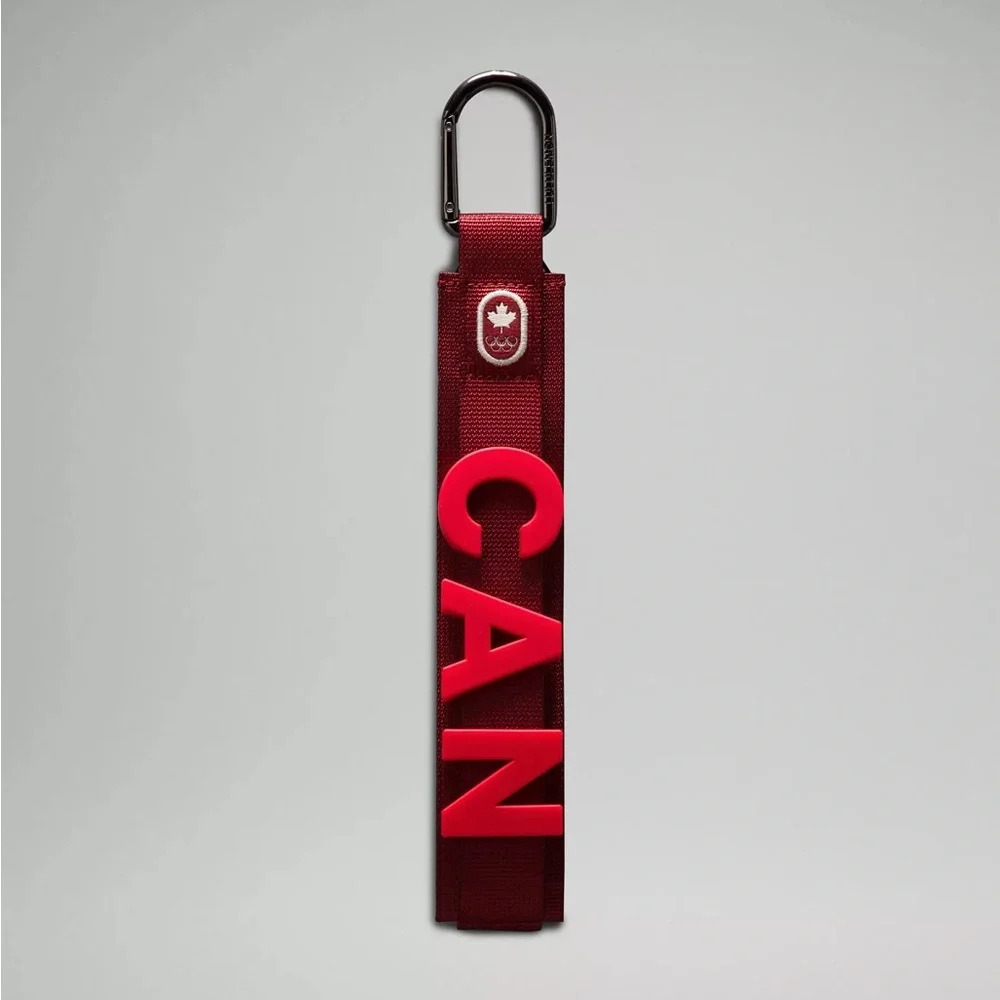 🇨🇦🆕 LAST ONE Lululemon Team Canada Olympic 3D Letter Keychain - Dark Sport Red